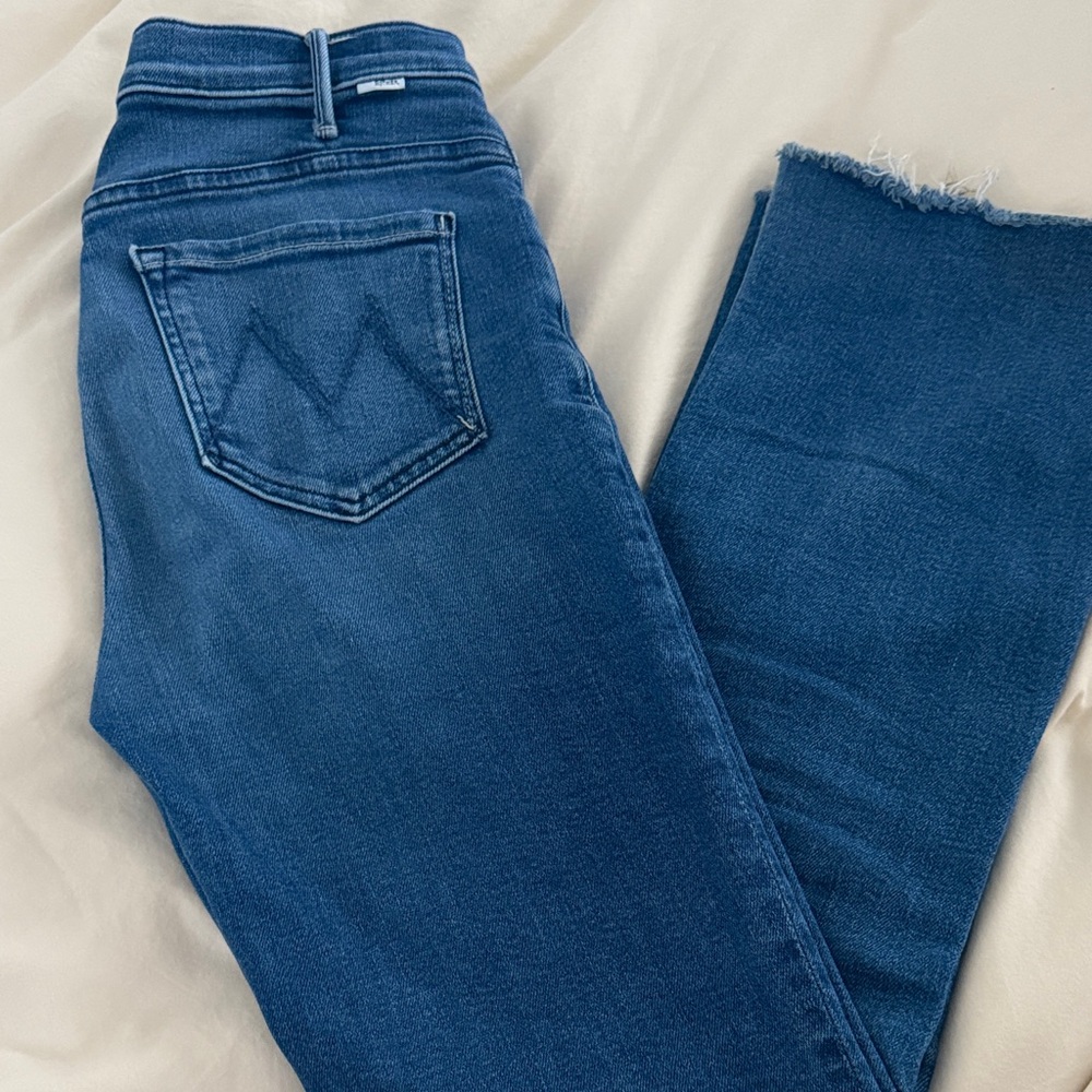 MOTHER The Hustler Flood Fray Jeans